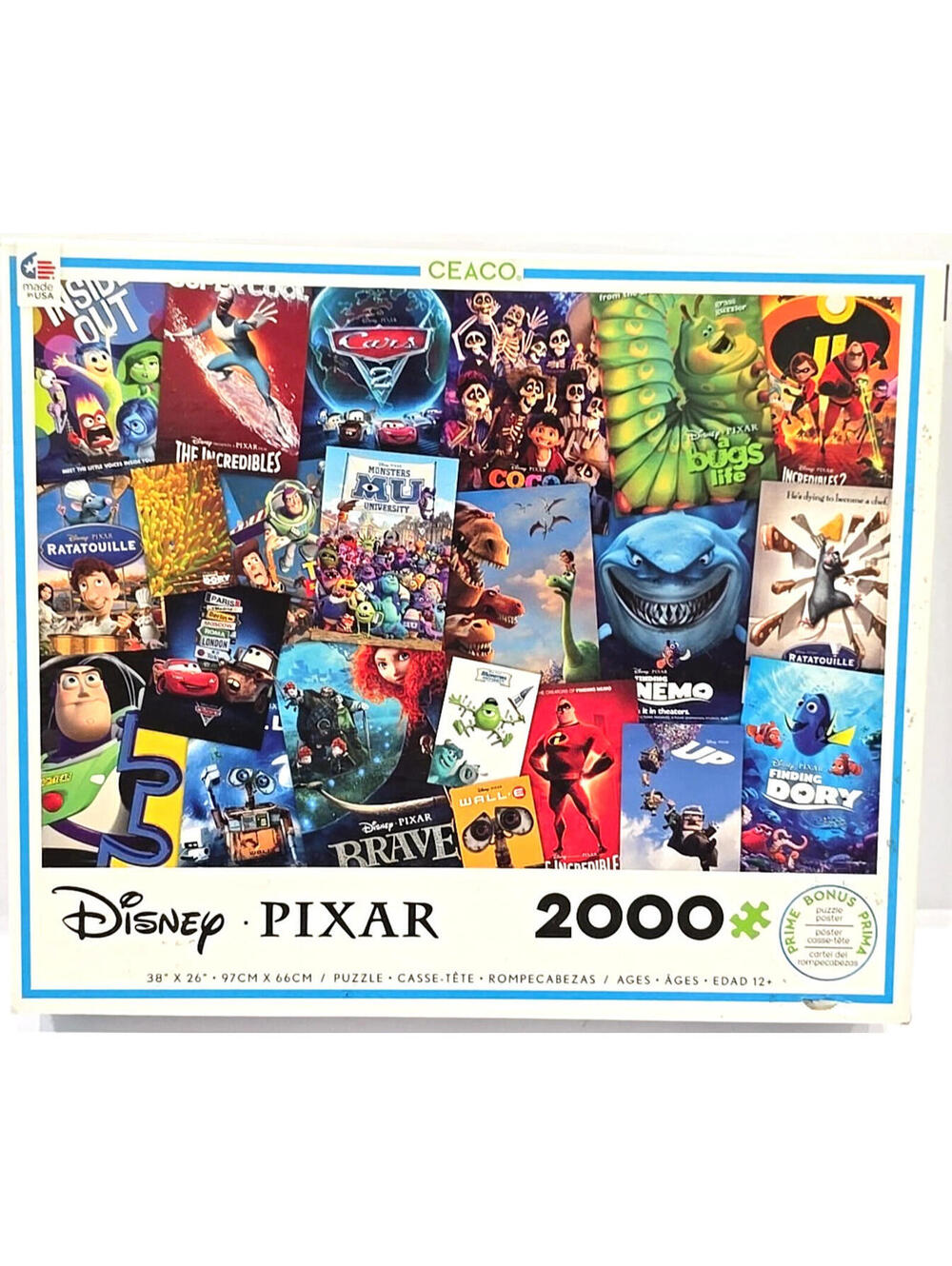 Disney Pixar Movie Posters Ceaco 2000 Pc Puzzle 2019